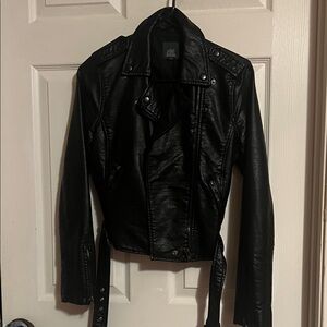 Wild Fable Sleek Black Leather Jacket